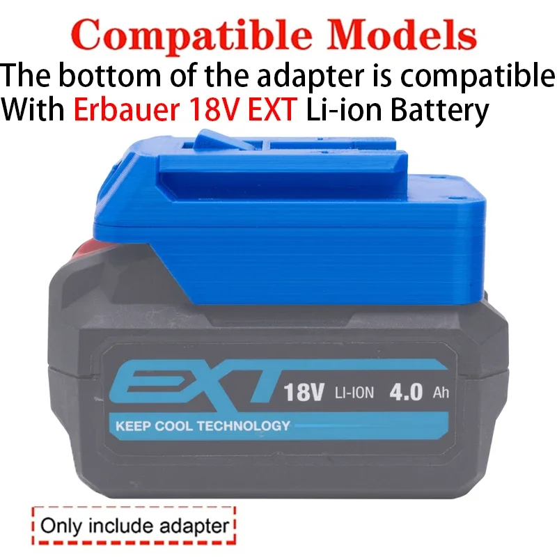 Battery Adapter/Converter for Bosch 18V Li-Ion tools to Erbauer