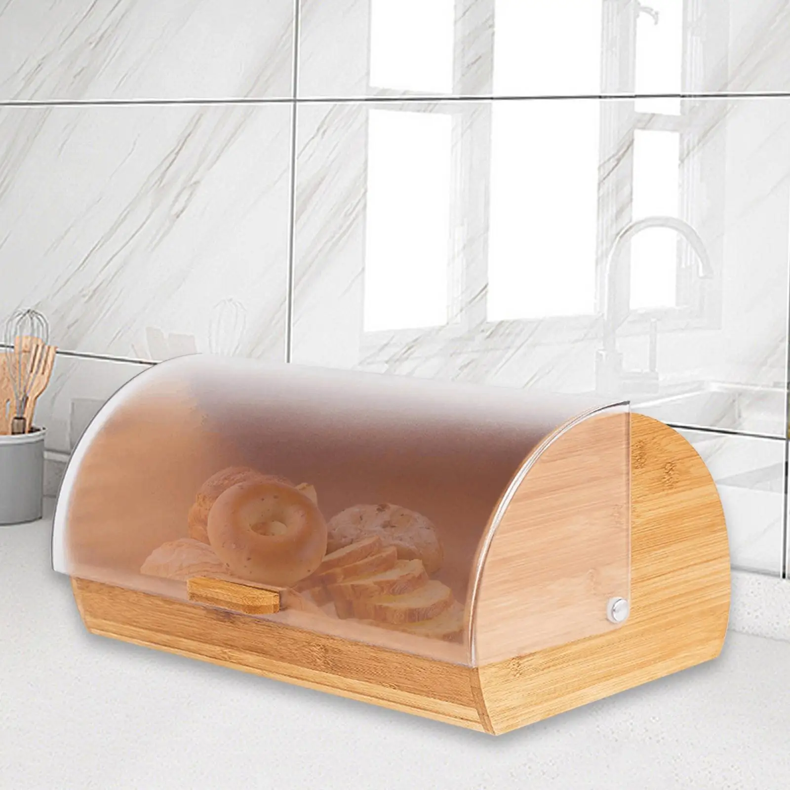 Bamboo Bread Box Breadbox Versatile with Lid Storage Holder Storage Container for Toast Donut Bagels Kitchen Home Bamboo Bread Box Breadbox Versatile with Lid Storage Holder Storage Container for Toast Donut Bagels Kitchen Home