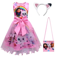 Gabby's Dollhouse Enfants Été Gabby Cats Robe Bébé Filles Mignon Dentelle Robe De Princesse Enfant Filles Robes De Fête D'anniversaire Chapeaux 1