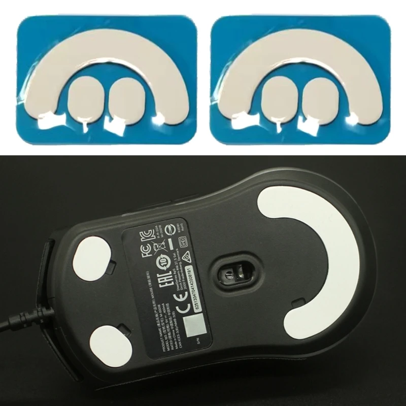 Enhanced Mouse Glides Stickers Pad Replacement - Rounded, Curved Design (Set of 2)