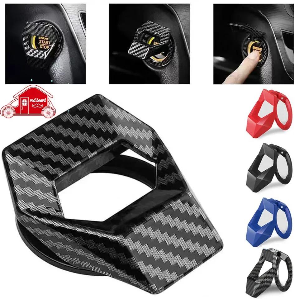 Cool Car Engine Start Stop Switch Push Button Sticky Cover Car Interior Car-Styling Decorative Auto Accessories car start button cover car start button car start stop button