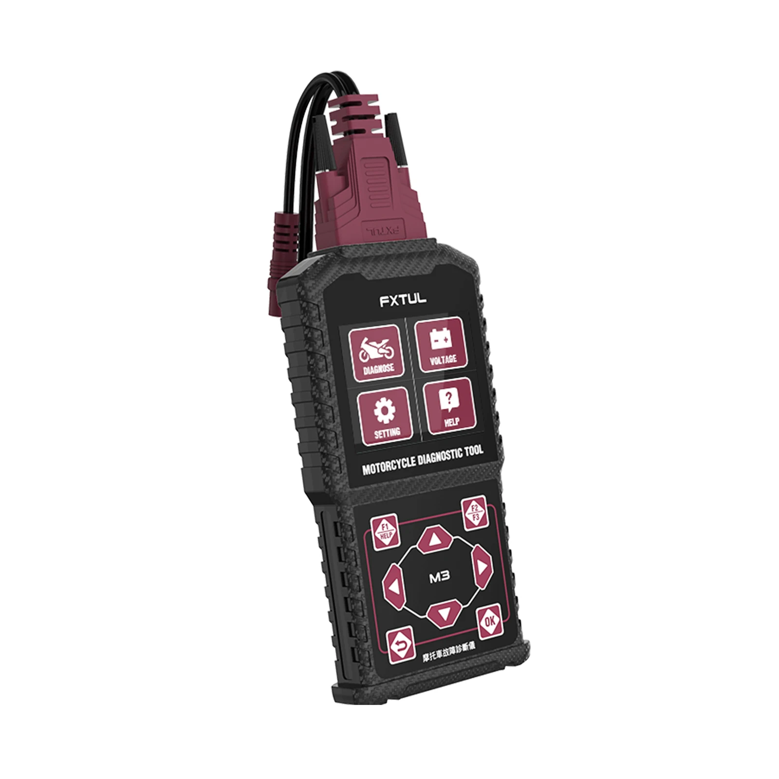 FXTUL M3 오토바이 진단 도구 OBD2 스캐너 야마하, 스즈키, 혼다, 가와사키 ABS용 고장 코드 삭제
