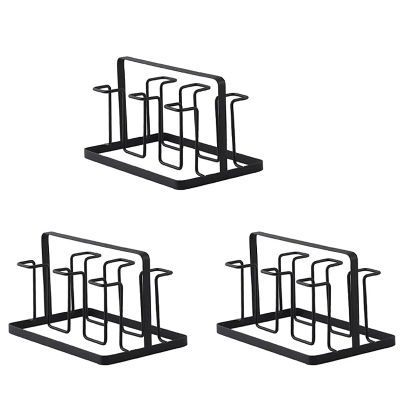 

3X 6 Glass Cups Stand Holder Drying Shelf Kitchen Water Cup Rack Home Hanging Drainer Storage Rack Accessories