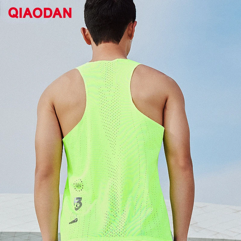 QIAODAN FEIYING Running Vest for Men 2024 Professional Marathons Breathable Sweat Absorption Quick Drying T-shirts BVS23241239