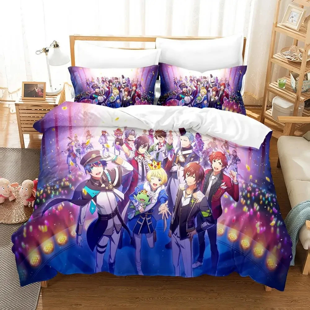 

Anime Idolmaster SideM Bedding Set Duvet Cover Bed Set Quilt Cover Pillowcase Comforter king Queen Size Boys Adult Bedding Set