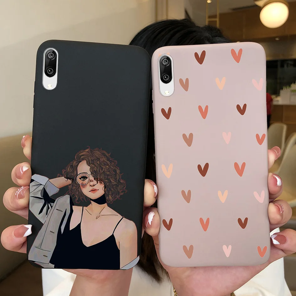 Cute Girl & Cat Soft Silicone Phone Case - Fashionable Protective Back Cover