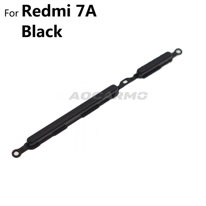 Aocarmo For Xiaomi Redmi 7 7A Power On Off Button + Volume Up Down Switch Side Key Replacement Part phone switch key power volume control button