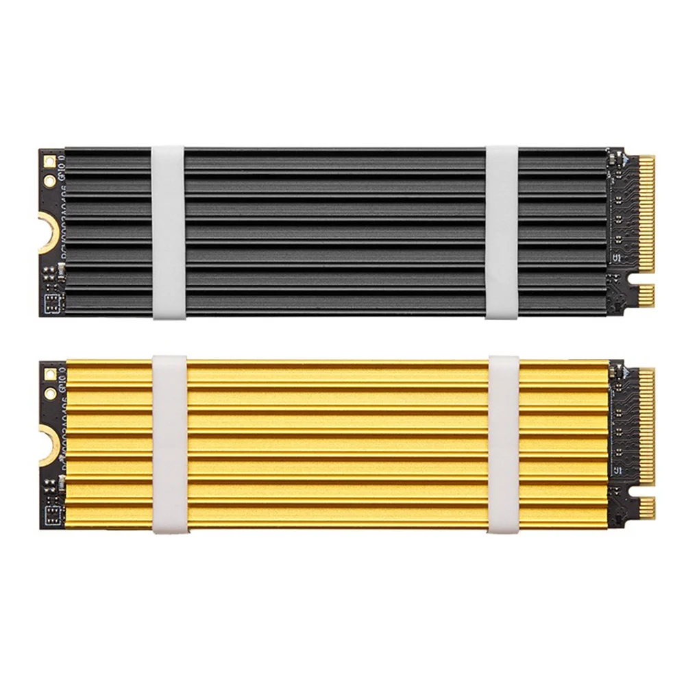 1-10Pcs Metal Heatsink Spreader Cooler Hard Drive Thermal Pad M.2 SSD Heatsink with Heat Dissipation Pad for PS5 NVMe M.2 2280