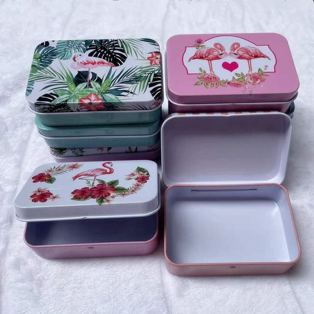 1Pc Cartoon Small Tin Boxes Metal Storage Box Candy Case Home Organizer  Jewelry Container Business Card