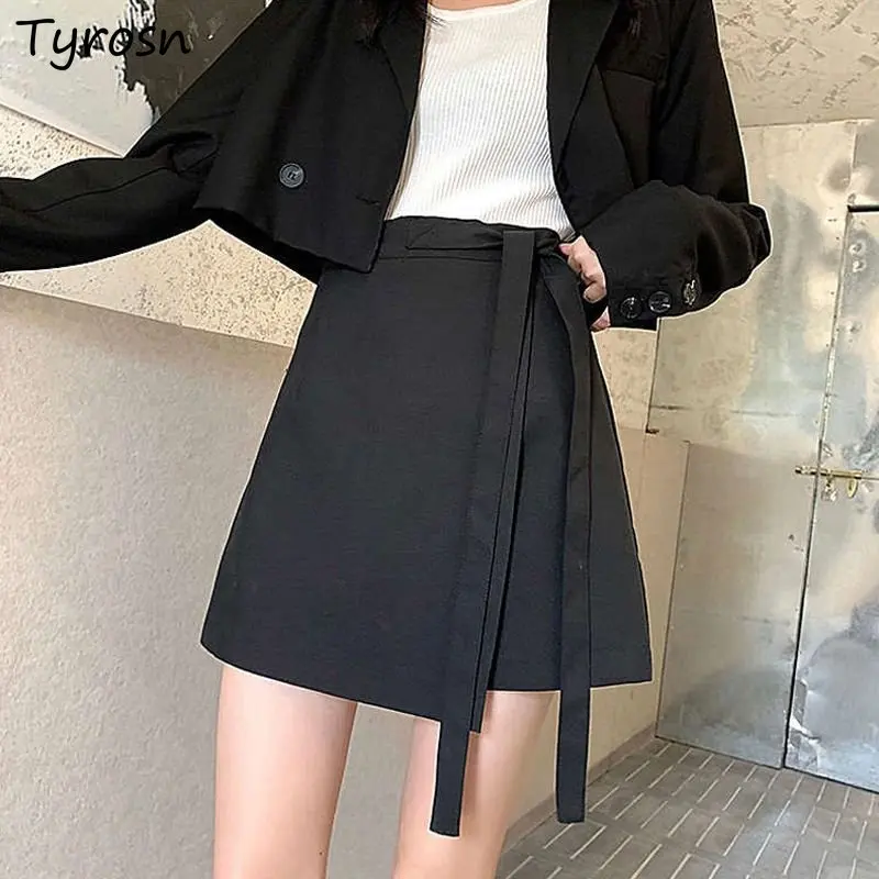 

Skirts Women Mini Design All-match Asymmetrical Summer Elegant Streetwear Korean Style Ladies Cozy Retro Faldas Casual Stylish