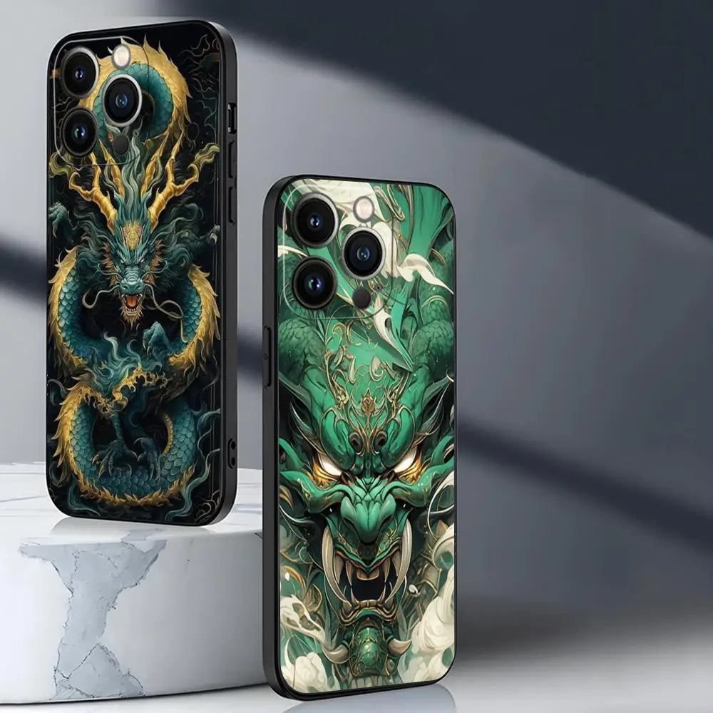 Phone Case For Iphone 15 11 Pro Max 12 Mini 13 14 Xr Dragon Xs 6 6S 8 7 Ghost Plus Silicone Soft Mask Cover