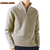 Autum Men Turtlenecks Sweaters Knitwear Pullovers Solid Color Long Sleeved Sweater Male Casual Daily Warm Coats 1