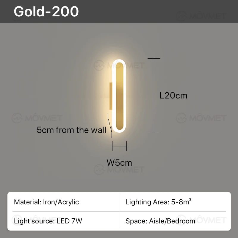 ما بعد الحداثة وحدة إضاءة LED جداريّة مصباح مرآة ا...