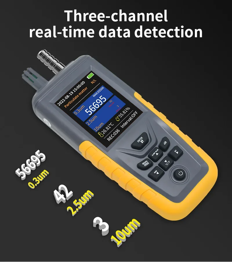 TC-8200 Dust Particle Counter Air Quality Monitor High Sensitivity 3-channel Pm0