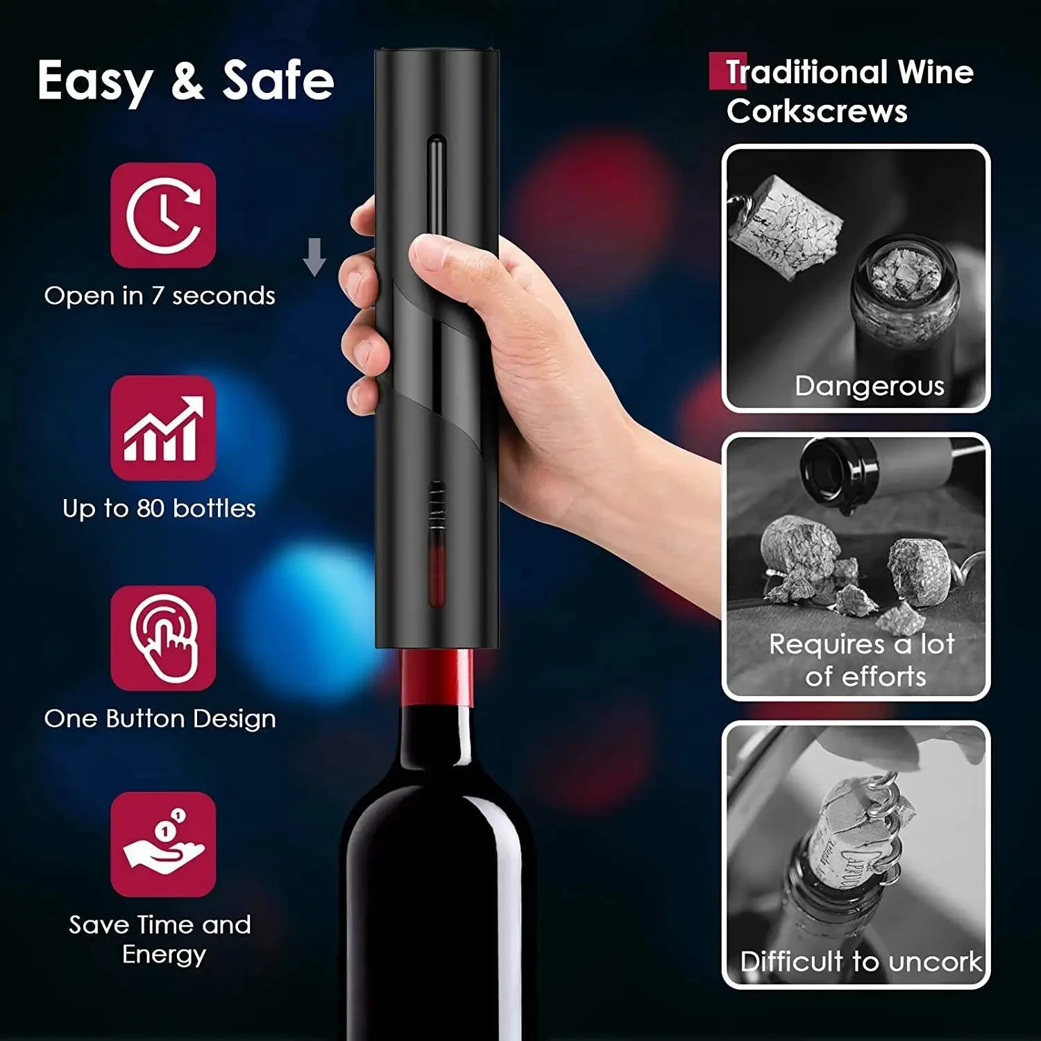 Electric Red Wine Openers Automatic Corkscrew for Red Wine