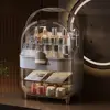 Layered Storage Cosmetic Storage Box Large Capacity Dustproof Makeup Organizer Transparent and Visible With handle 2