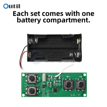 Kit Scheda di Controllo Remoto Wireless a 4 Canali 2.4G con Trasmissione Stabile per Auto RC, Barche, Carri Armati e Progetti Fai-da-Te