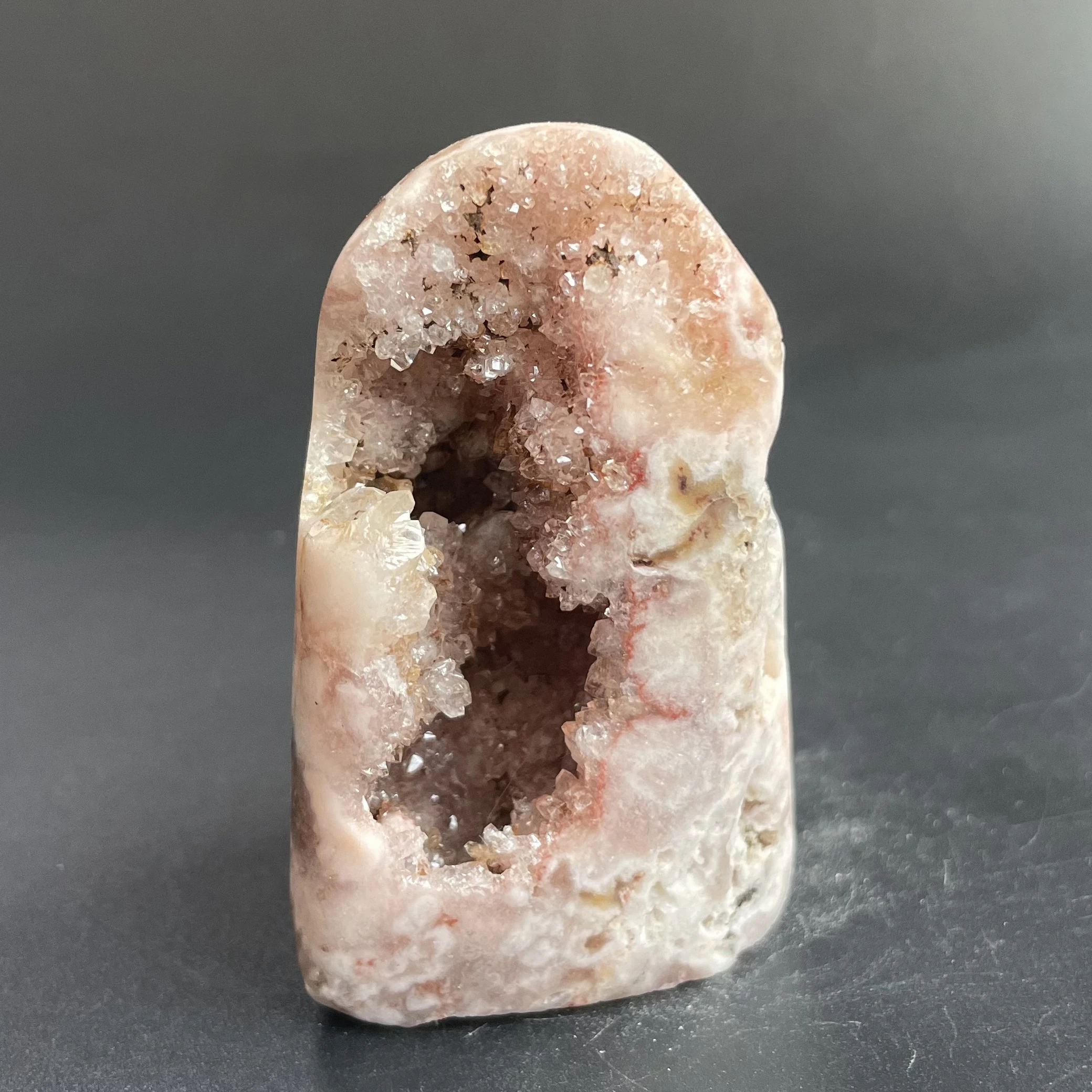 Natural Stone Amethyst Pink Agate Geode Mineral Crystal Druzy Polished Quartz Tower Reiki Healing Gift Room Decoration