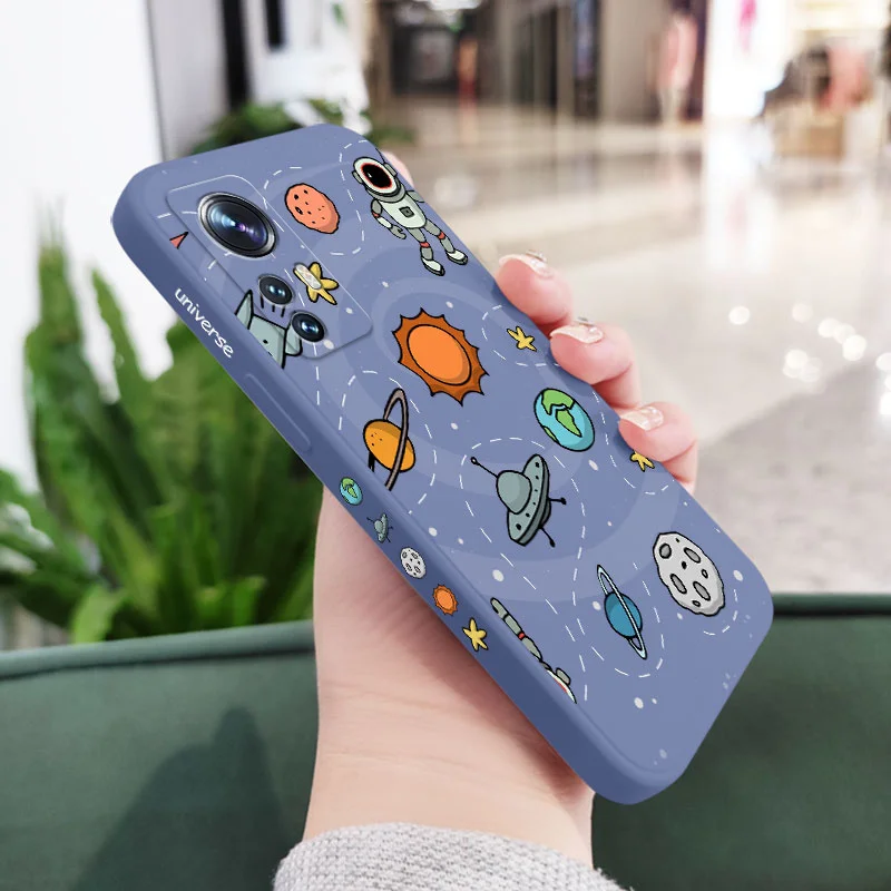 Astronaut-Themed Liquid Silicone Phone Case