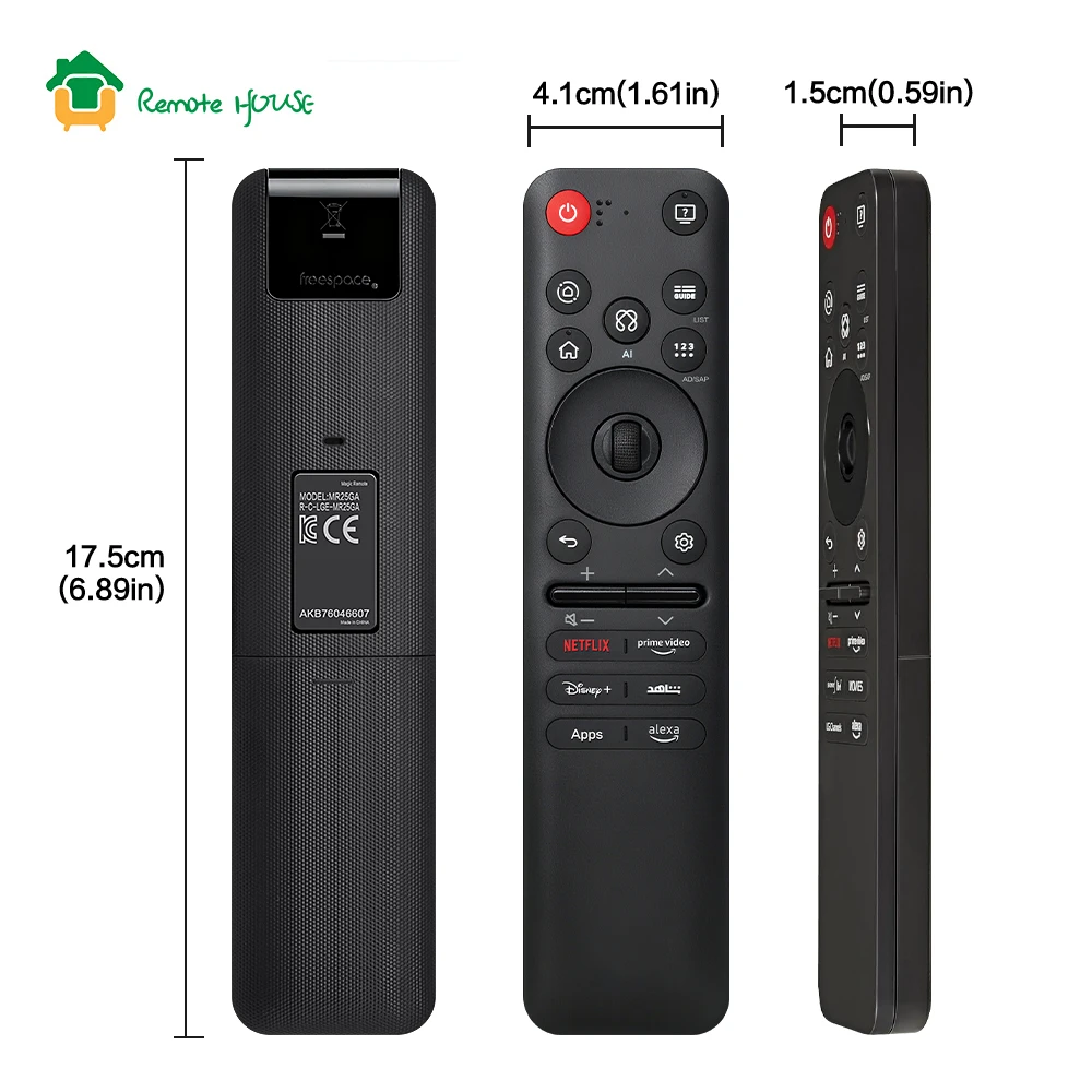 MR25GA AKB76046607 음성 및 포인터 기능이 있는 교체용 매직 리모컨 중동 지역 GA/GC 시리즈 컨트롤러용 교체품