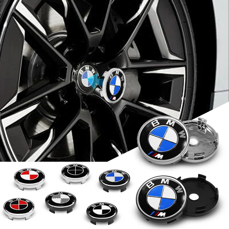 4개 세트 56mm+60mm 자동차 로고 휠 센터 캡 엠블럼 BMW 퍼포먼스 M E46 E90 E60 F10 E39 F30 E36 F20 E87 E90 E70 허브 커버 배지