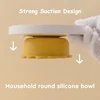 1PC Baby Silicone Bowl Cute Cartoon Lion Shape Baby Tableware Solid Color Baby Food Storage BPA Free Suction Baby Meal Tray 5