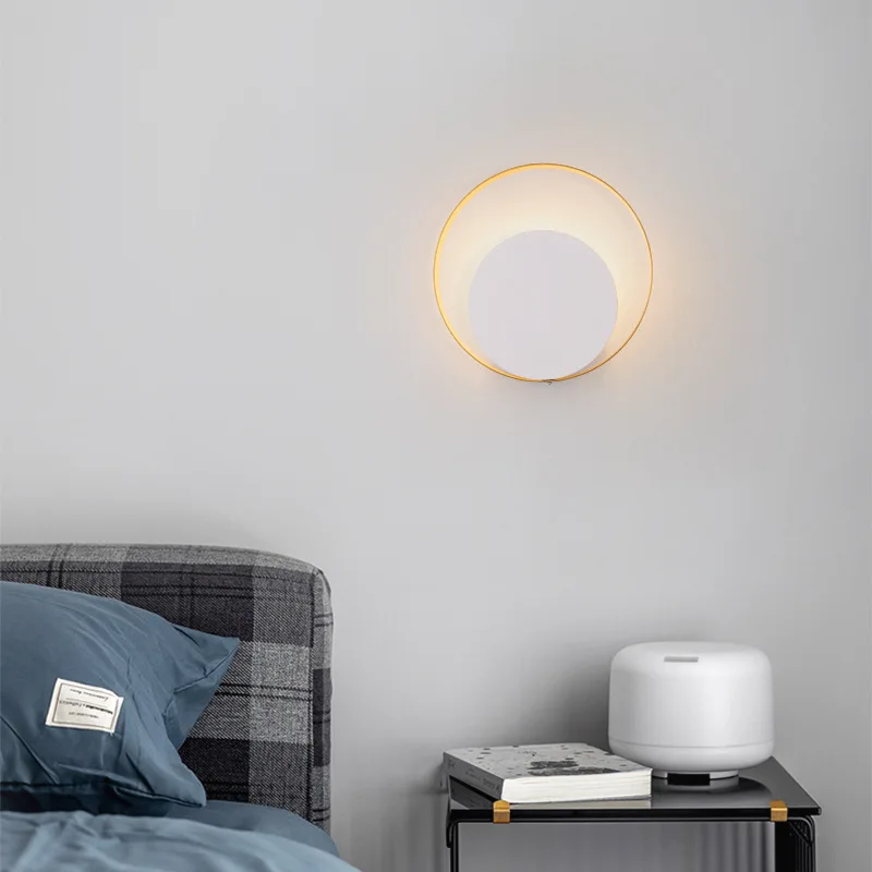 Indoor LED Wall Lamp Living Room Decoration Wall Light Home Lighting Fixture Round Loft Stair Bedroom Bedside Lights AC90-260V - 4
