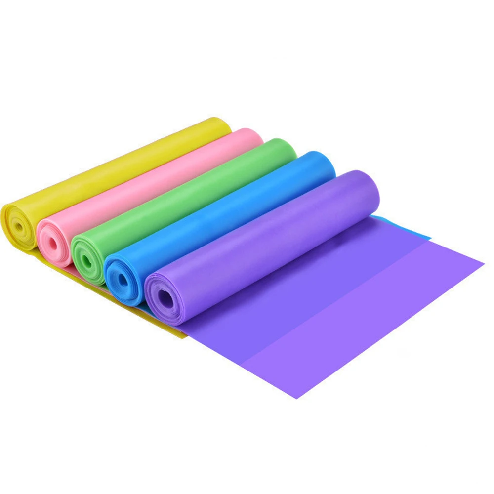 Resistance Bands Pilates Yoga Training Fitness Exercise Home Gym Elastic Natural Rubber Latex Accessories