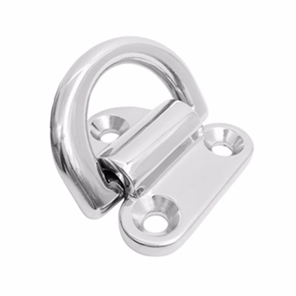 

Marine Trailer Truck Anchor Point Lashing Ring 1 Pcs 316 Stainless Steel D Ring Folding Pad Eye Easy To Install
