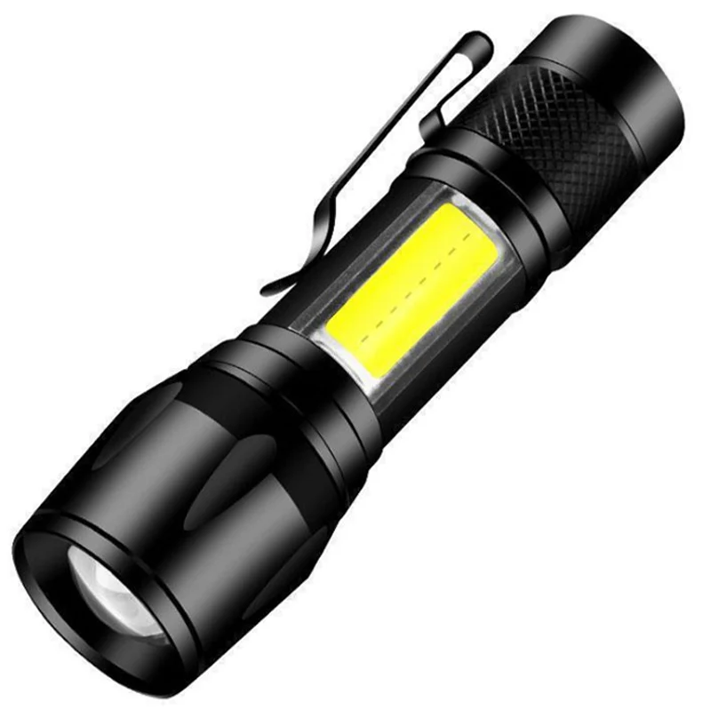 

Built In Battery XP-G Q5 Zoom Focus Mini Led Flashlight Torch Lamp Lantern 2000Lumen Adjustable Penlight Waterproof T6 Led Light