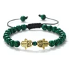 Bracelet pendentif main de Hamsa en perles naturelles œil de tigre et pierre de lave, tressé, pour femmes, hommes, couples, bijou porte-bonheur et protection, cadeau