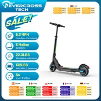 EVERCROSS TECH EV06C Trottinette Électrique pour Enfants, 6,5'' Pliable, Jusqu'à 15 KM/H, Écran LED, Lumières Colorées 1
