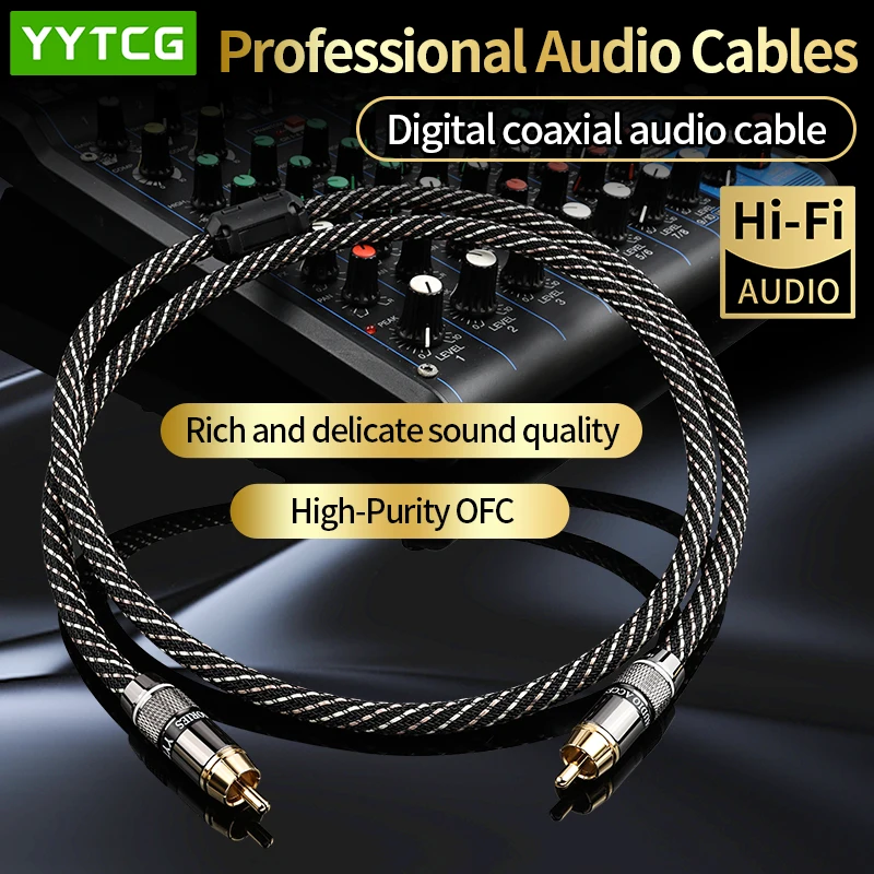 High-Fidelity RCA Coaxial Audio Cable for Enhanced Sound Quality