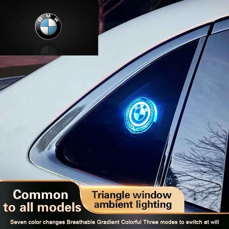 

For BMW 3 5 7 Series F48 F39 G42 G30 G20 G26 F10 F06 F30 F13 G32 Car Triangle Window Decoration Atmosphere Light Solar Energy