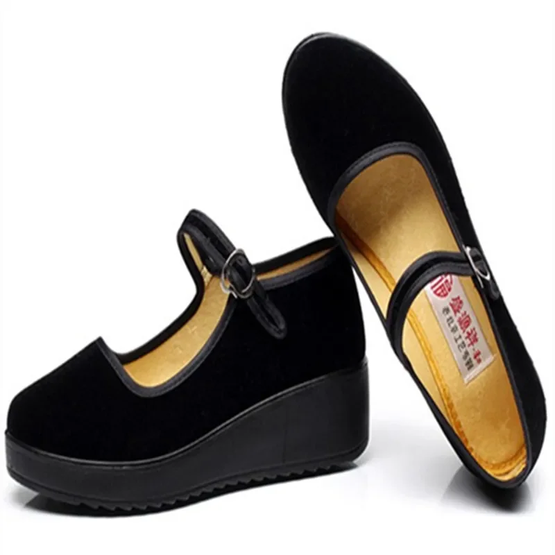 Women Fashion Round Toe Anti Skid Comfortable Floral Shoes Lady