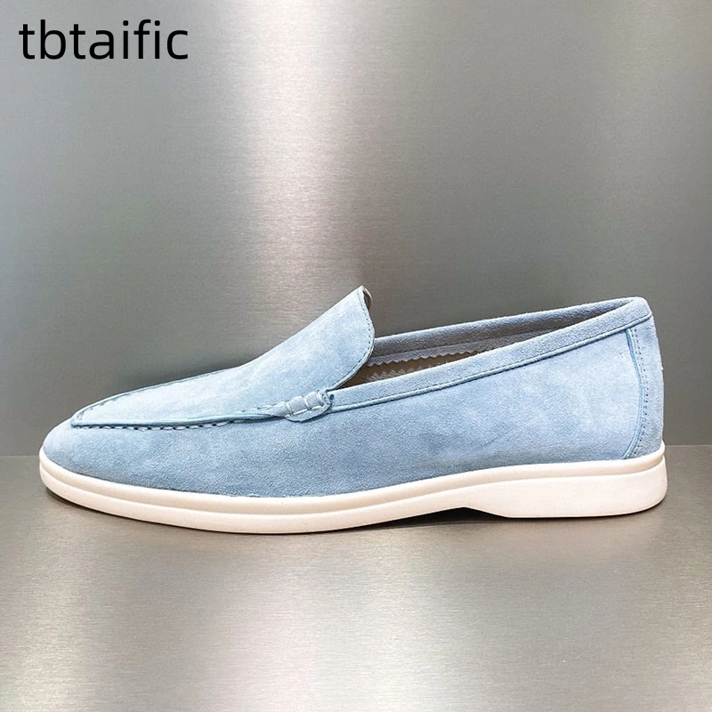 

Men Genuine Leather Classic Summer Walk Flat Casual Shoes For Men Lover's Mules Slip On Loafers Male Flat Brand Shoes Women 2023