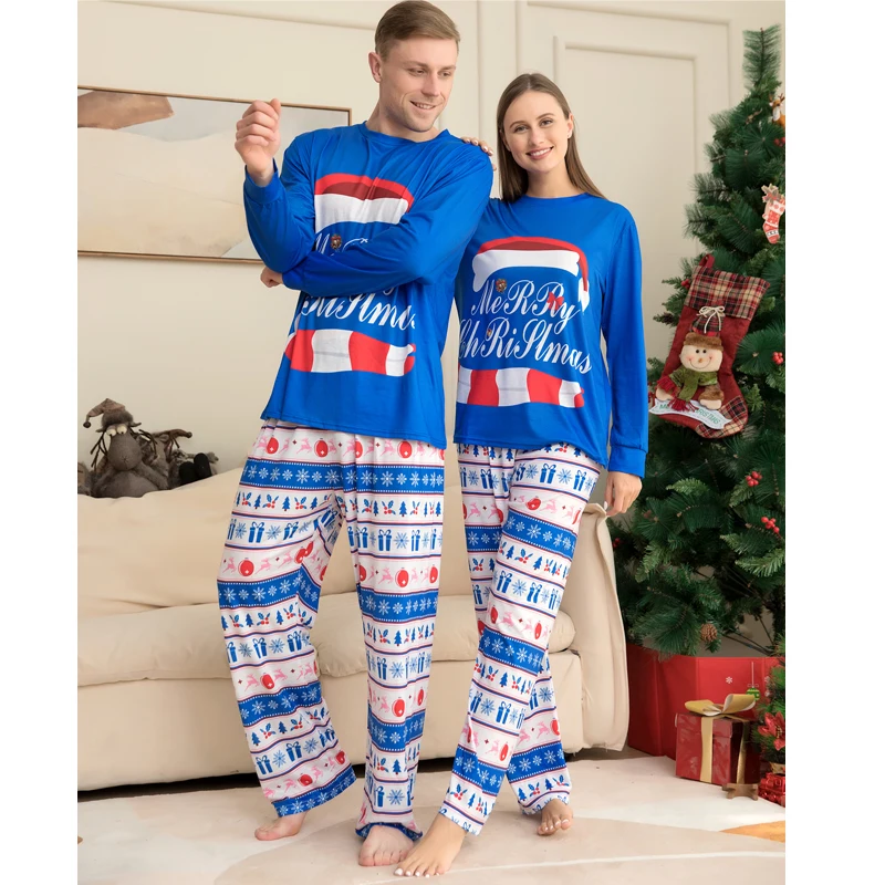 Family Christmas Pajamas Matching Clothes Set 2023 Xmas Father Mother Kids Outfit Dad Mom And Daughter Son Sleepwear Family Look