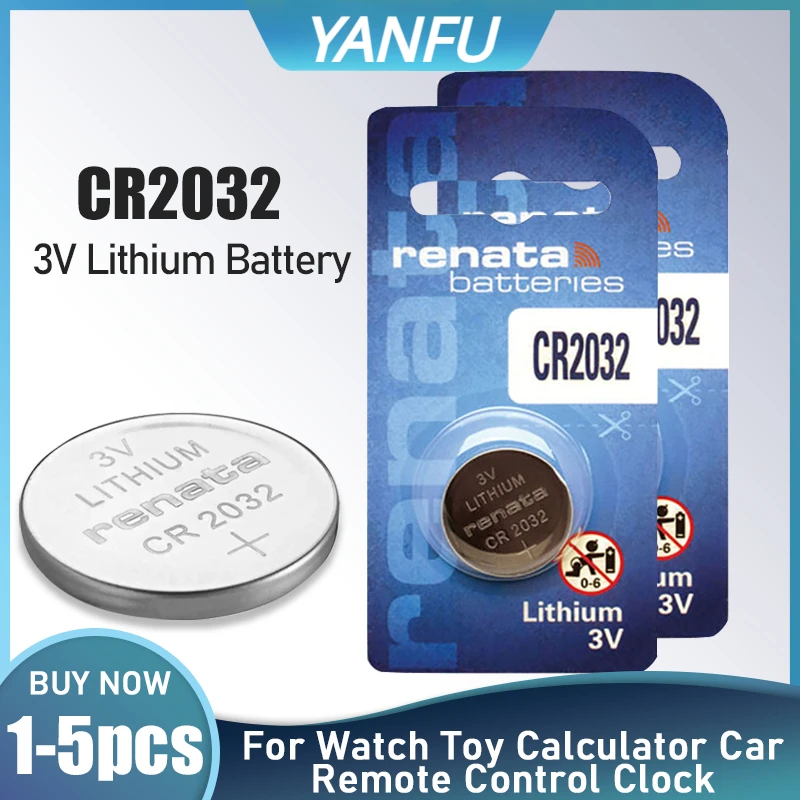 

1-5PCS CR2032 CR 2032 3V Lithium Battery Longlife Button Coin Cell For Toy Car Remote Control Calculator Swiss Made Watch Clock