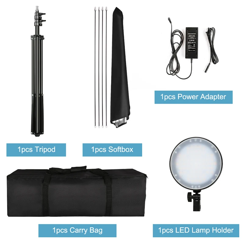 

50X70 LED Lamp Softbox Photography Lighting Kit Two Color Soft Box Continuous Light System Accessories For Photographic Camera