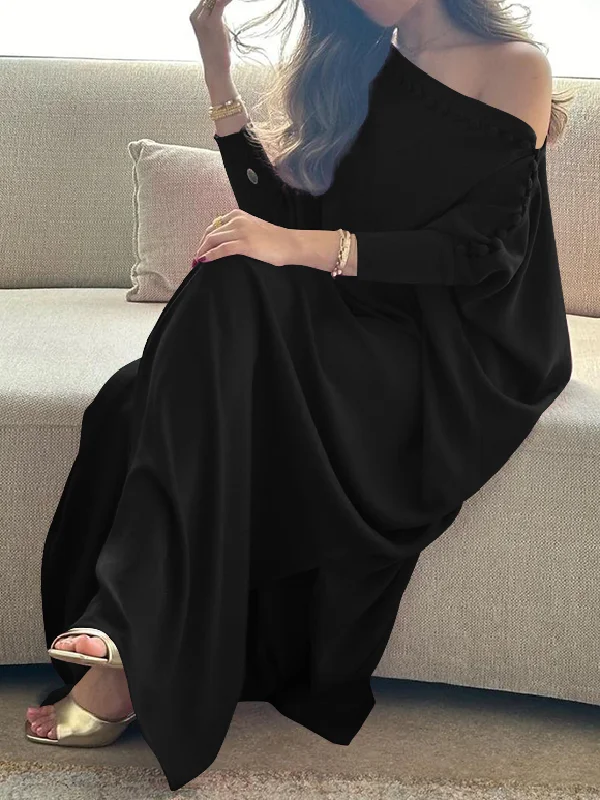 فستان Uoozee نسائي عتيق بلون سادة 2025 ربيع جديد ك...