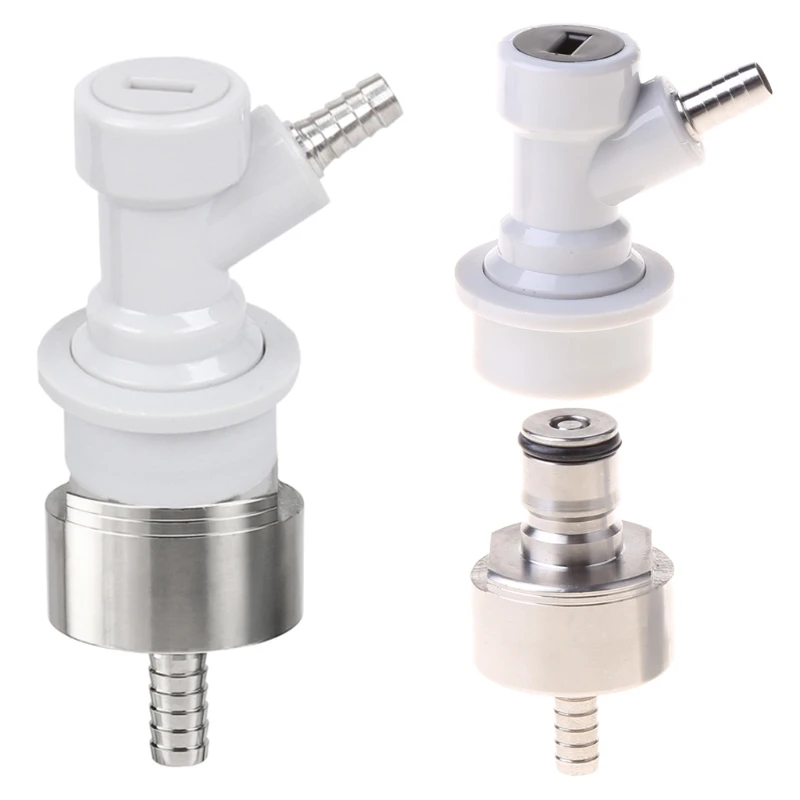 

Stainless Carbonation Bottle Filling with 5/16" Barb & Ball Lock Disconnect D08D