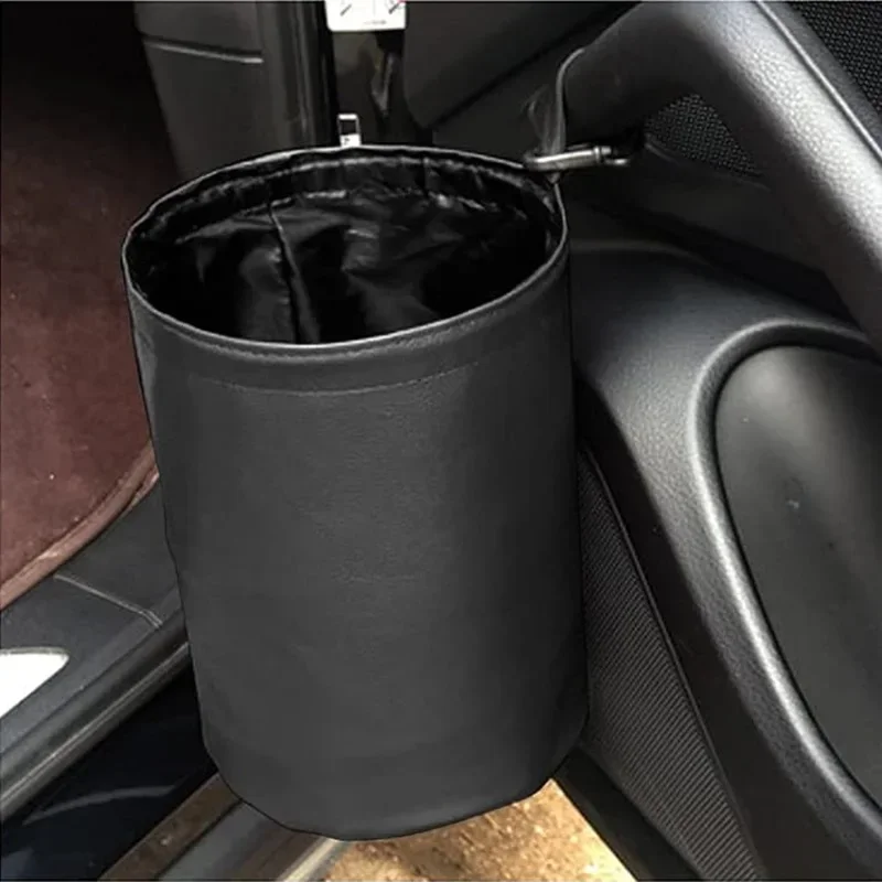 Cestino Immondizia Per Auto Pieghevole Impermeabile - Grigio, Capacità 8,3 Litri, Con Gancio, A Prova Di Perdite - 3