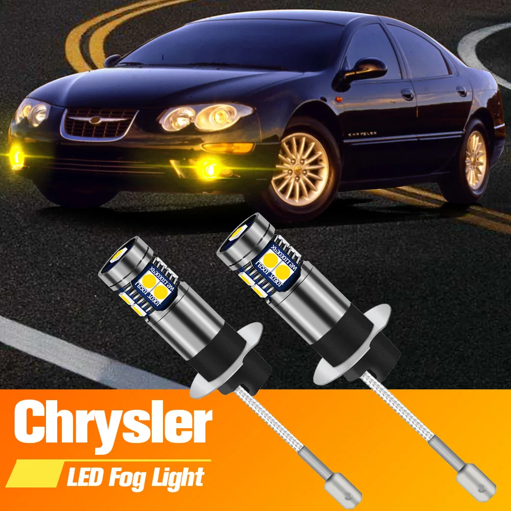 

2pcs LED Fog Light Blub H3 Lamp Canbus No Error For Chrysler 300M 1999 2000 2001 2002 2003 2004