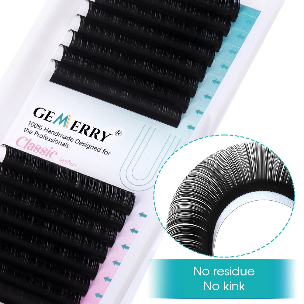 Gemerry 16 lines Classic Individual Eyelash Extensions for Professional Lash Building C/CC/D/DD Faux Mink Hand Made Fake Lashes eyelash extensions fake eyelashes eyelash extension eyelash extension lashes false eyelashes