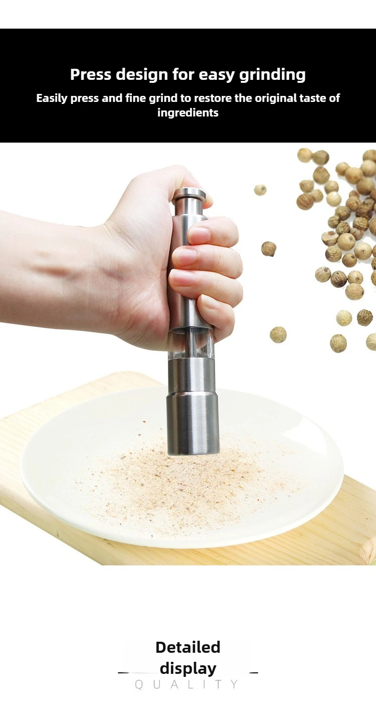 Description Picture 6 of itemStainless Steel Thumb Spice Grinder – Portable Handheld Herb Mill for Pepper, Salt & Seasonings – Easy One-Hand Operation