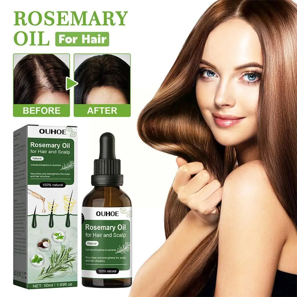 50ml Hair Care Rosemary Aroma Oil For Dry Scalp Stimulates Nourishing