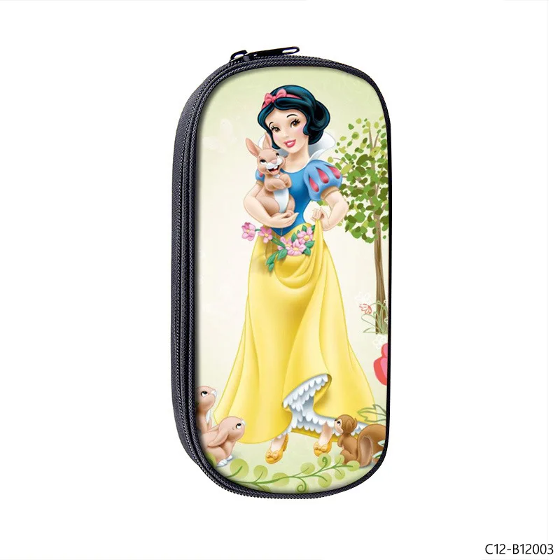 

Disney Snow White Double Layer Pen Bag Cute Cartoon Character Student Large Capacity Storage Bag for Children's Birthday Gift