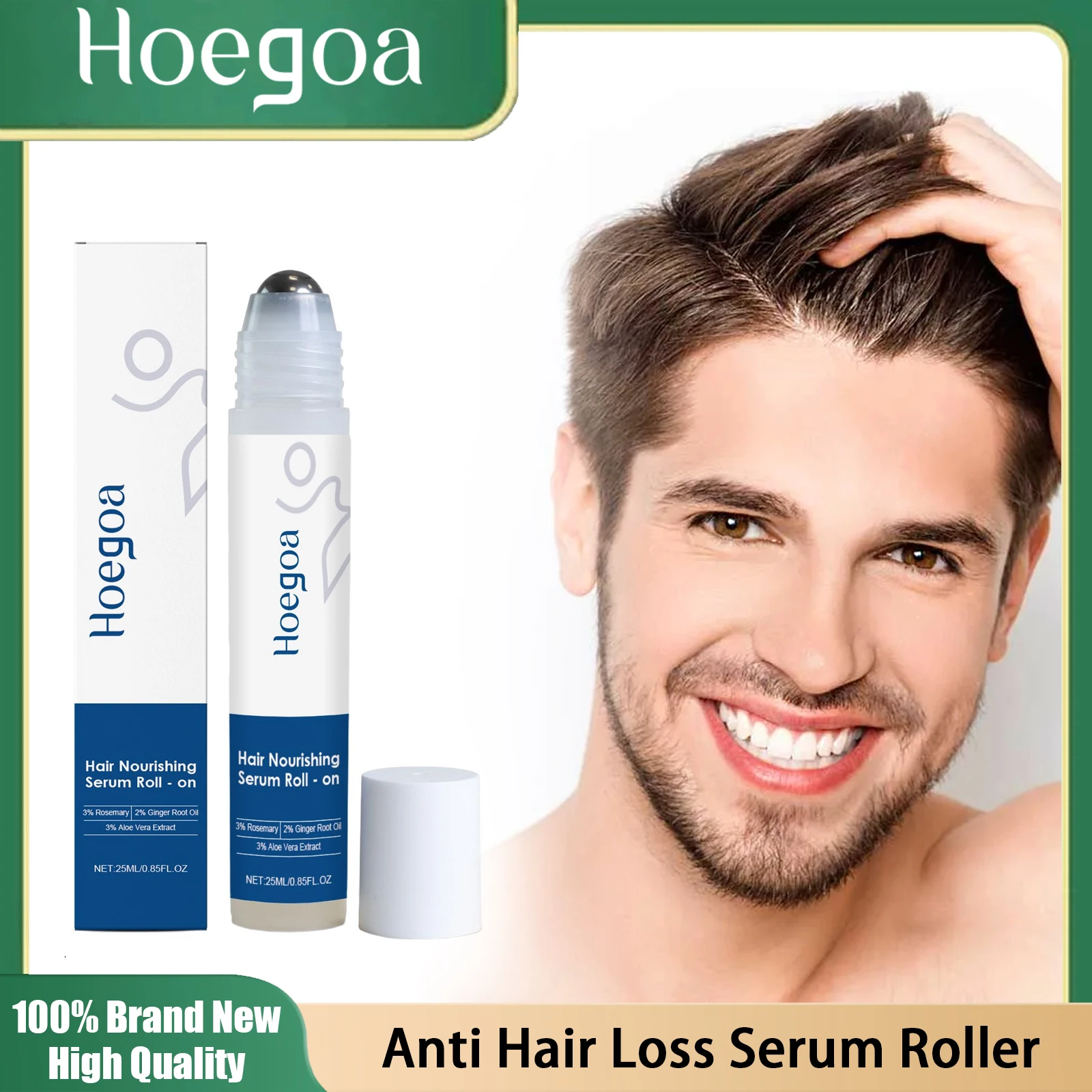 Huile capillaire au gingembre pour la croissance des cheveux : nourrissante, fortifiante, fortifiante, pour les racines et le cuir chevelu. Sérum anti-chute, sérum hydratant, essence pour les cheveux en roll-on._voghion.com