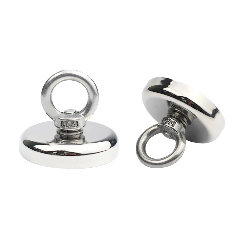 

Super Strong Neodymium Fishing Magnets Heavy Duty Rare Earth Magnet with Countersunk Hole Eyebolt for Salvage Magnetic Fishing