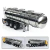 Toys RC Metal 6*6 Semi-trailer Fuel Tank Unpainted for 1/14 Scale Radio Control Tractor Truck Transport Trailer DIY Vehicles 1